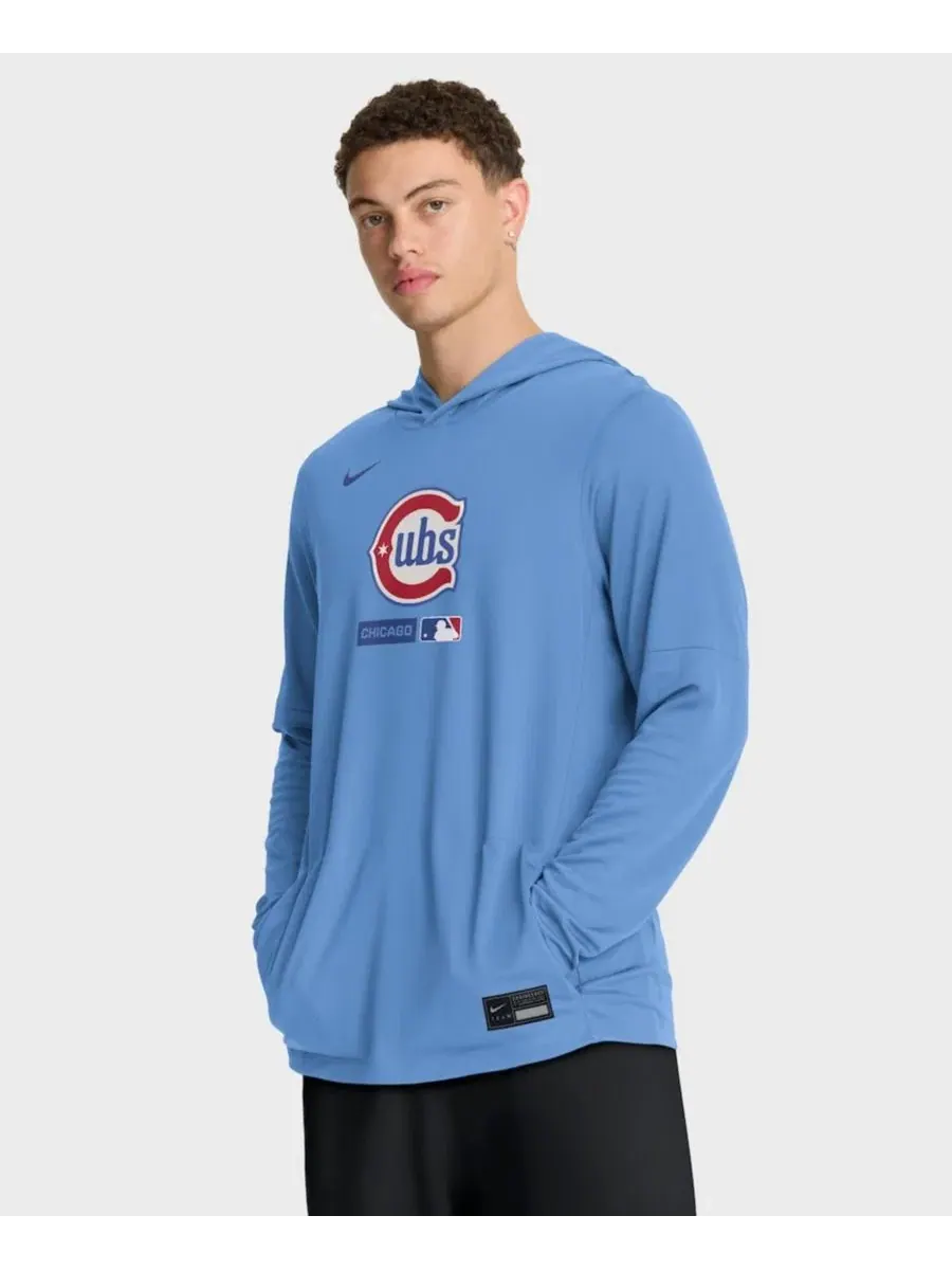Футболка с капюшоном и длинным рукавом с технологией Dri-FIT, с съемными рукавами, Chicago Cubs