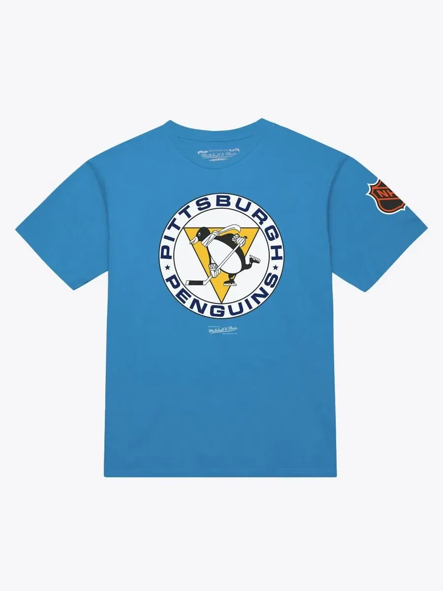 Футболка с винтажным логотипом Pittsburgh Penguins Mitchell & Ness