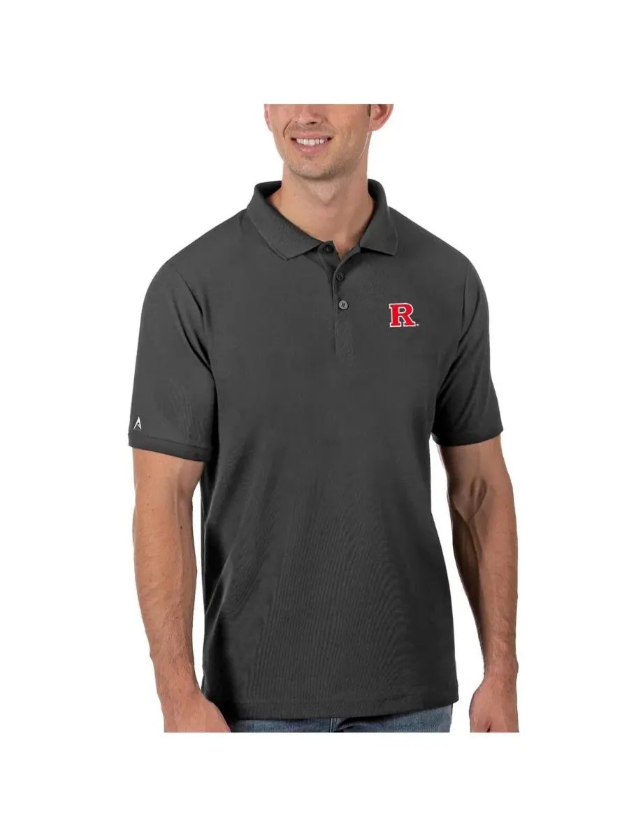 Мужское поло с вышивкой Rutgers Scarlet Knights Legacy Pique Antigua