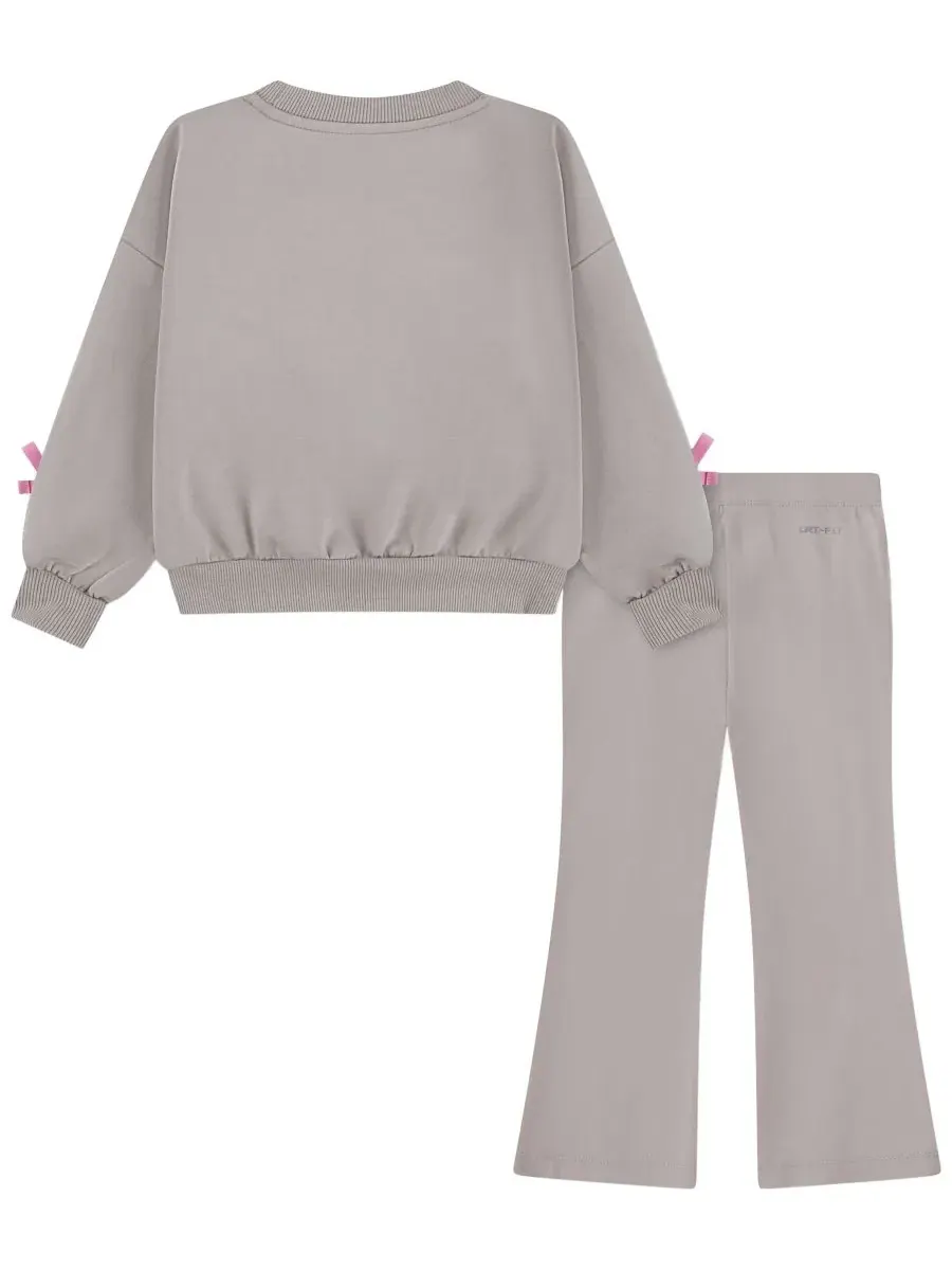 Комплект из топа и леггинсов с бантом и полоской, модель Juxta-Girl Bow Stripe Nike, Moon Particle — изображение 2 из 4