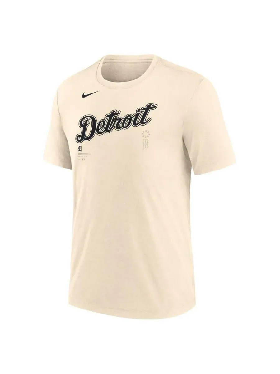 Мужская футболка из натуральной ткани с логотипом Detroit Tigers, выполненная из смешанного волокна — изображение 2 из 3