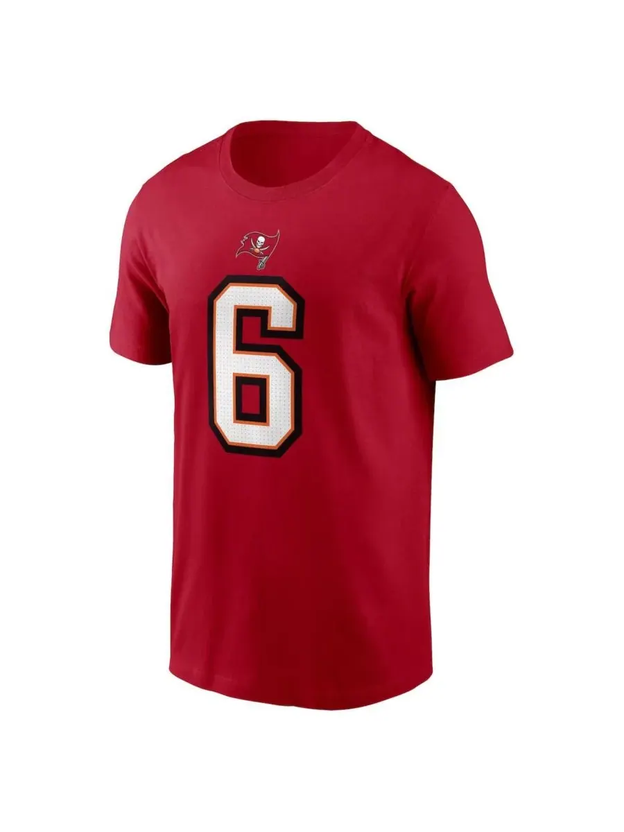 Nike Мужская футболка Baker Mayfield Red с именем и номером игрока команды Tampa Bay Buccaneers — изображение 2 из 3, красный