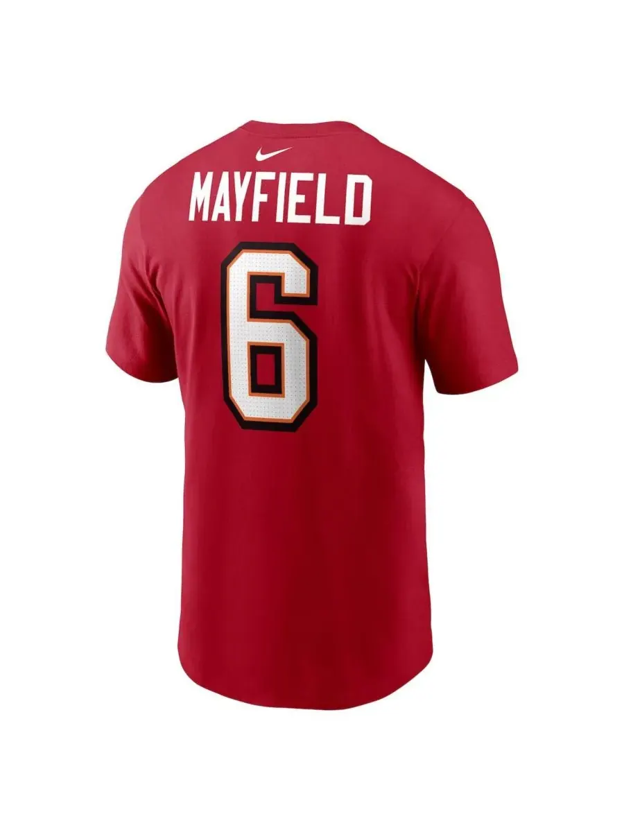 Nike Мужская футболка Baker Mayfield Red с именем и номером игрока команды Tampa Bay Buccaneers — изображение 3 из 3, красный
