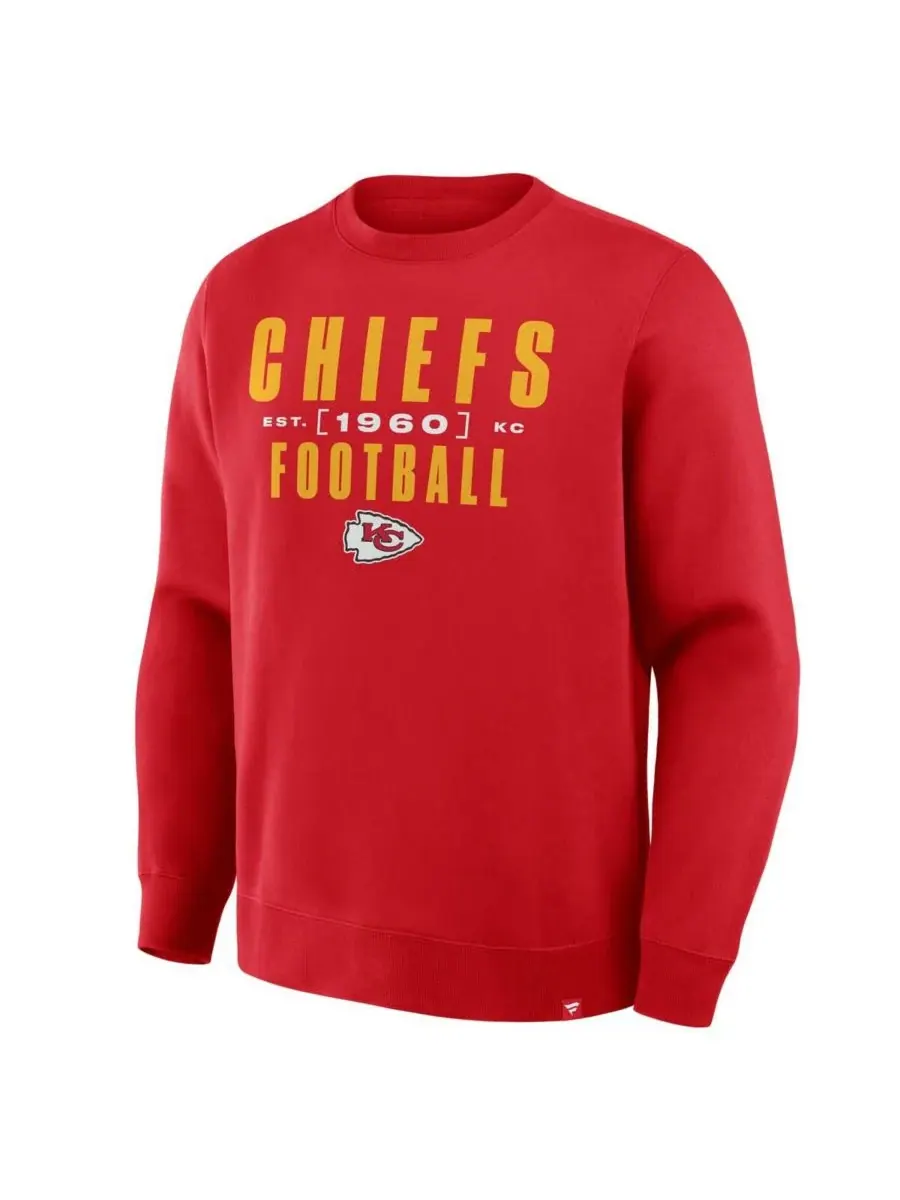 Fanatics Мужская красная толстовка Kansas City Chiefs Powerful Throw Legacy — изображение 4 из 5, красный