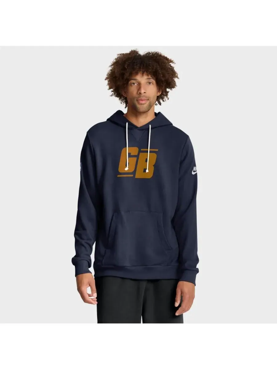 Nike Мужская темно-синяя толстовка с капюшоном Green Bay Packers The 1923 Classic Sideline Dri-FIT