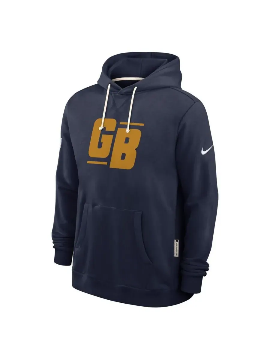 Nike Мужская темно-синяя толстовка с капюшоном Green Bay Packers The 1923 Classic Sideline Dri-FIT — изображение 2 из 5