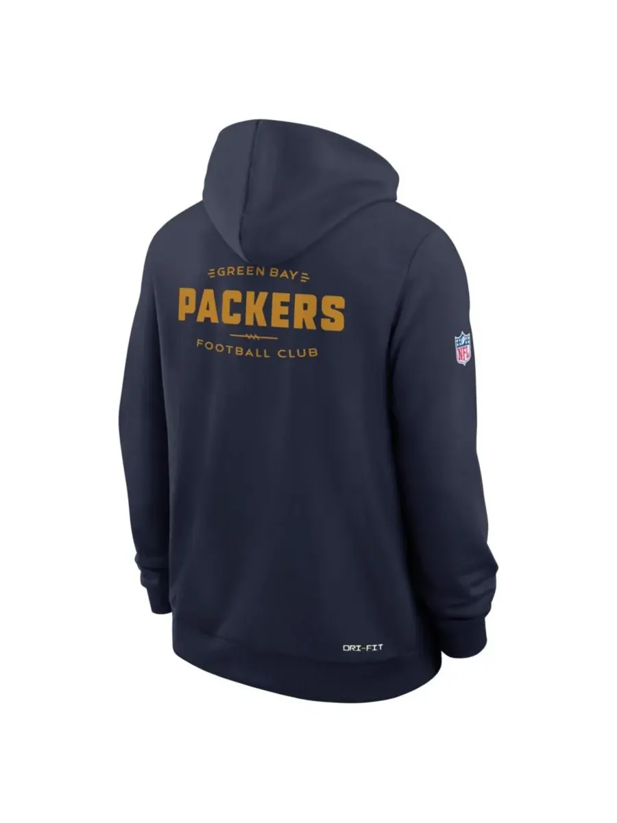 Nike Мужская темно-синяя толстовка с капюшоном Green Bay Packers The 1923 Classic Sideline Dri-FIT — изображение 3 из 5