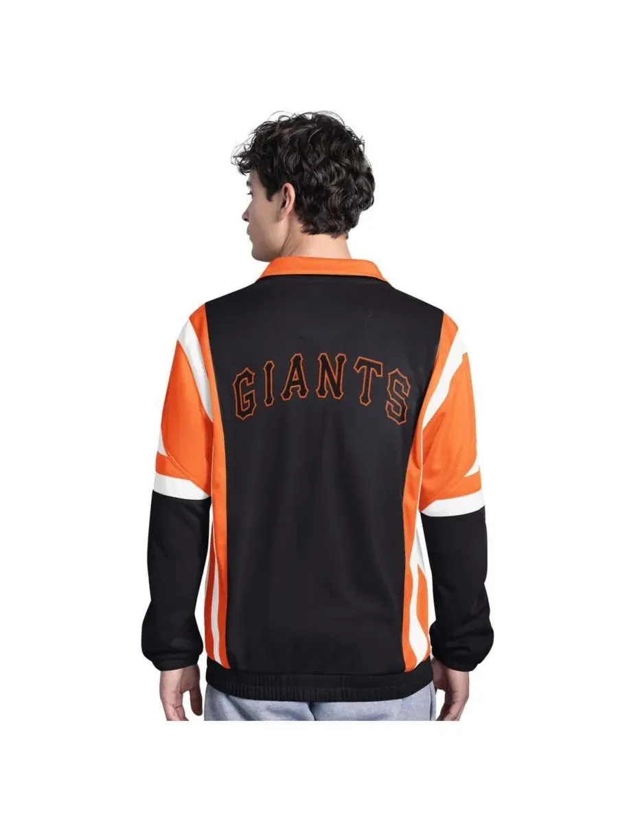 Starter Мужская черная/оранжевая спортивная куртка San Francisco Giants Contender Tricot на молнии — изображение 2 из 2