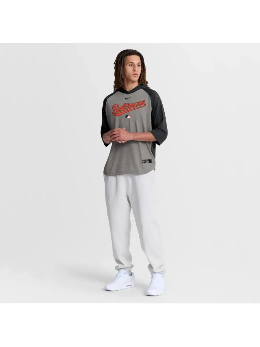 Nike Мужская черная футболка с капюшоном Baltimore Orioles Authentic Collection Flux Dri-FIT с — изображение 3 из 3, черный