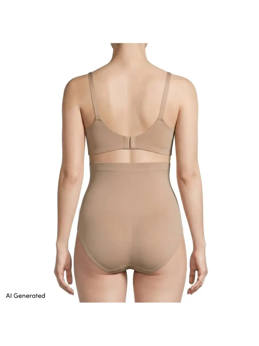 Трусы с высокой посадкой Contour Flex Lands' End, Clay Bisque — изображение 3 из 6