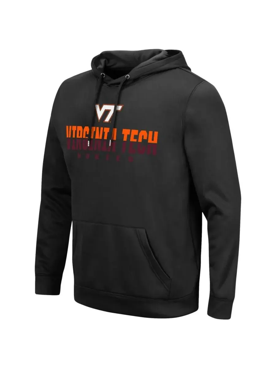 Colosseum Мужская черная толстовка с капюшоном Virginia Tech Hokies Lantern — изображение 2 из 3, черный