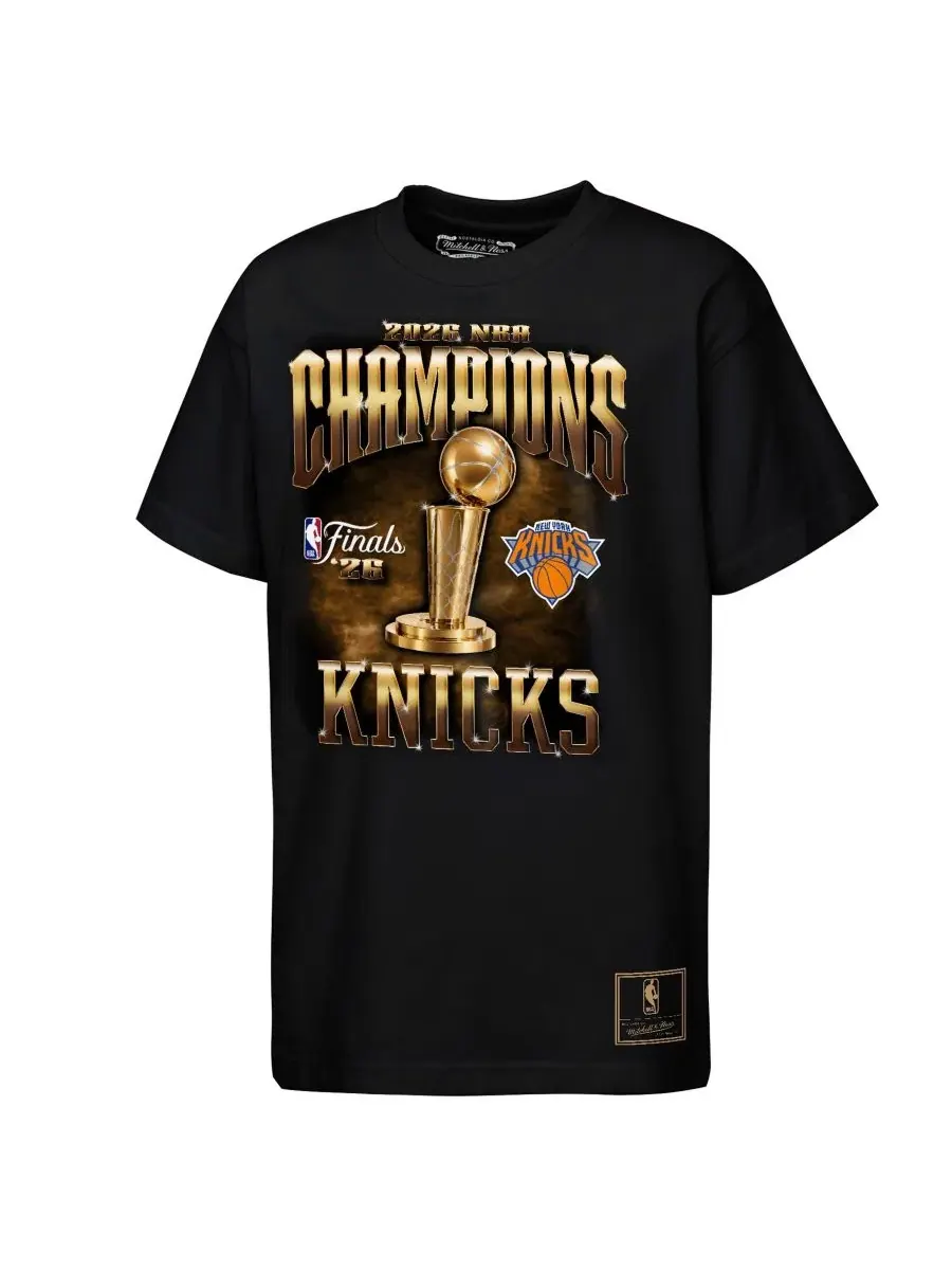 Футболка с принтом New York Knicks 2026 NBA Finals Champions Mitchell & Ness