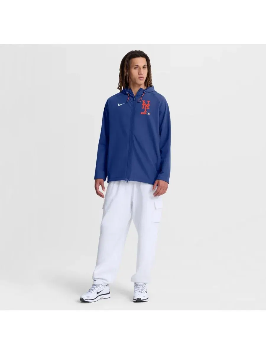 Мужская куртка Royal New York Mets Authentic Collection Raglan Therma-FIT с капюшоном и — изображение 3 из 4, оранжевый