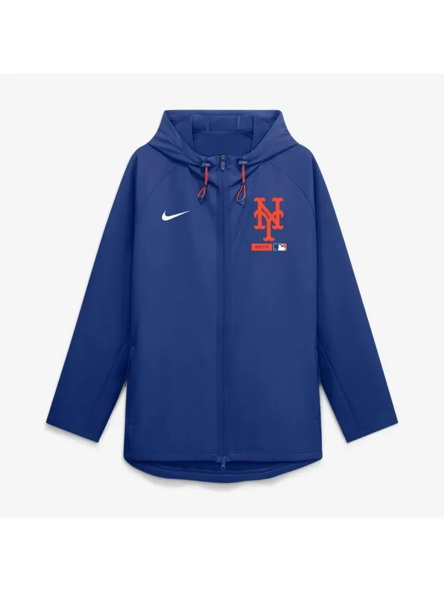 Мужская куртка Royal New York Mets Authentic Collection Raglan Therma-FIT с капюшоном и — изображение 4 из 4, оранжевый