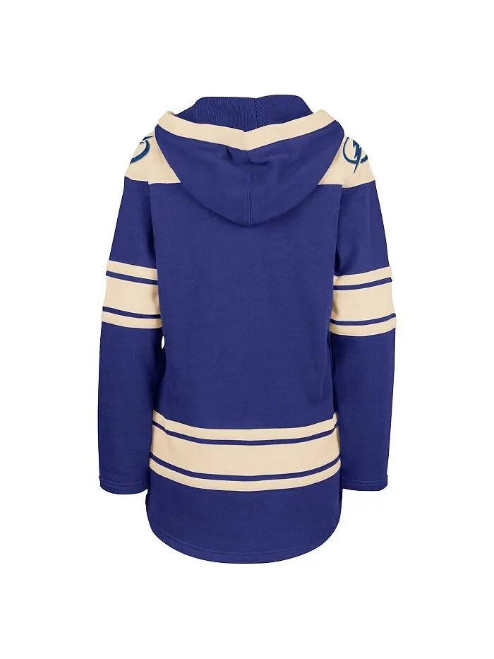 Женский синий пуловер с капюшоном Tampa Bay Lightning Superior со шнуровкой '47 Brand — изображение 3 из 3
