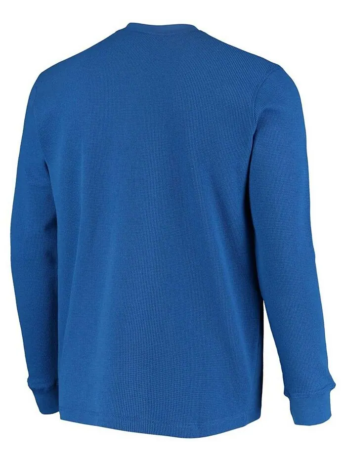 Мужская футболка с длинным рукавом Royal New York Giants Maverick Thermal Henley Dunbrooke — изображение 3 из 4, синий