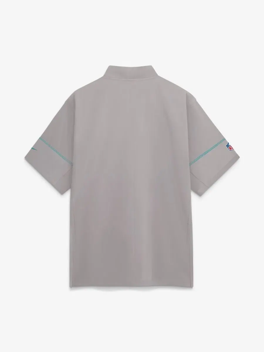 Куртка для тренера с коротким рукавом и четверть-молнией Miami Dolphins Nike — изображение 2 из 2, серый