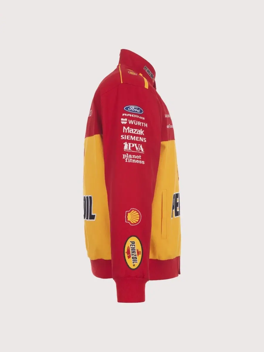 Куртка гоночная с принтом Joey Logano JH Design — изображение 5 из 5, красный желтый
