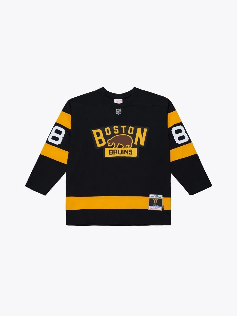Хоккейный джерси с длинным рукавом David Pastrnak Mitchell & Ness