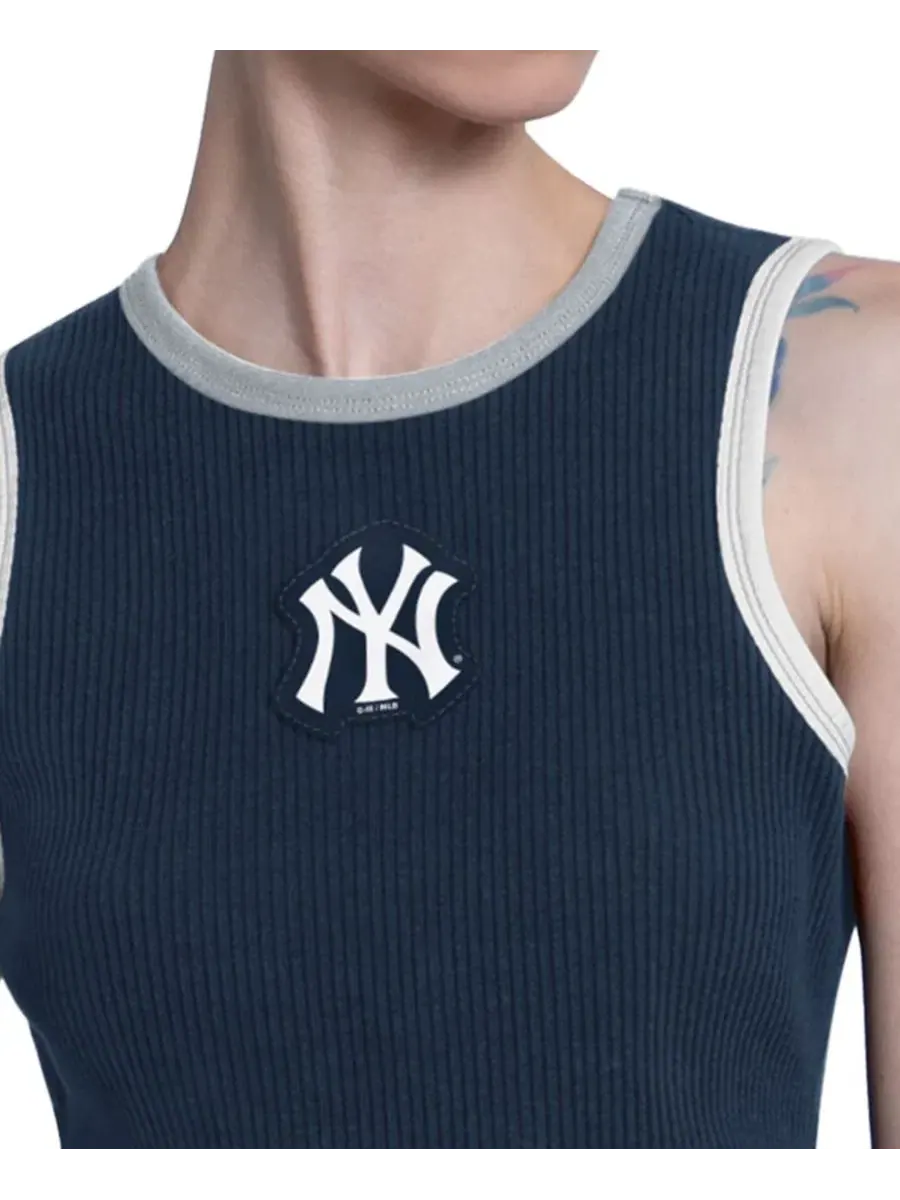 Женский укороченный топ-безрукавка с принтом New York Yankees Cooperstown Play the Ball Starter — изображение 3 из 3