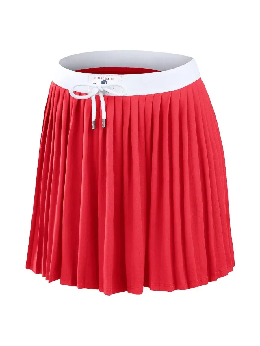 Юбка-шорты с плиссировкой Philadelphia Phillies WEAR by Erin Andrews — изображение 2 из 5, красный