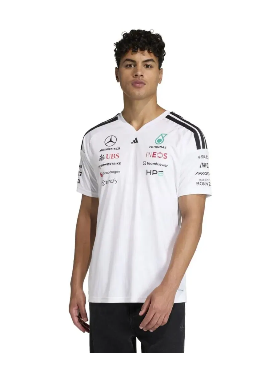 Мужская футболка с коротким рукавом Mercedes-AMG Petronas F1 Team 2026 Driver Replica Jersey adidas