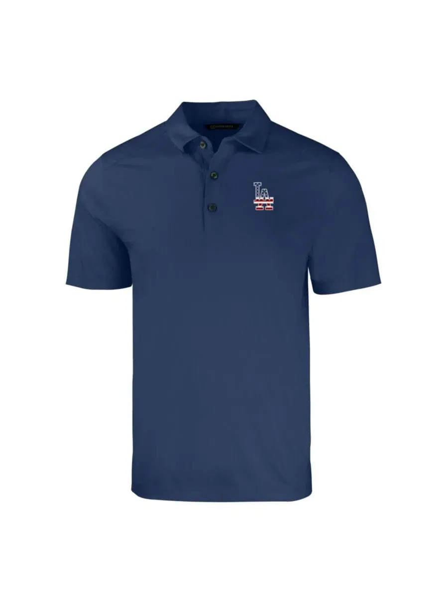 Мужское поло из экологичного трикотажа с вышивкой, модель Stars Stripes Forge Eco Stretch Polo — изображение 2 из 3