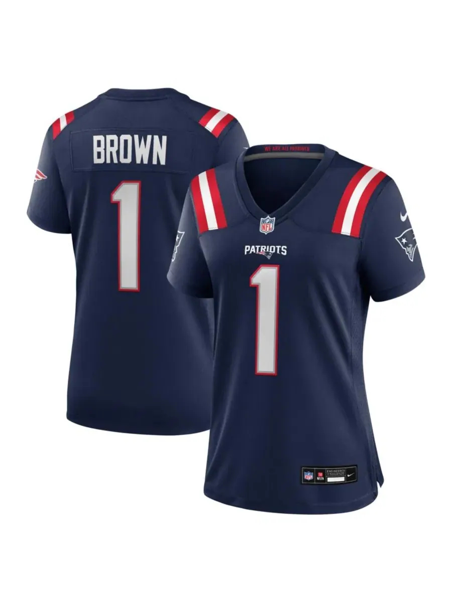 Джерси Nike A.J. Brown Navy New England Patriots