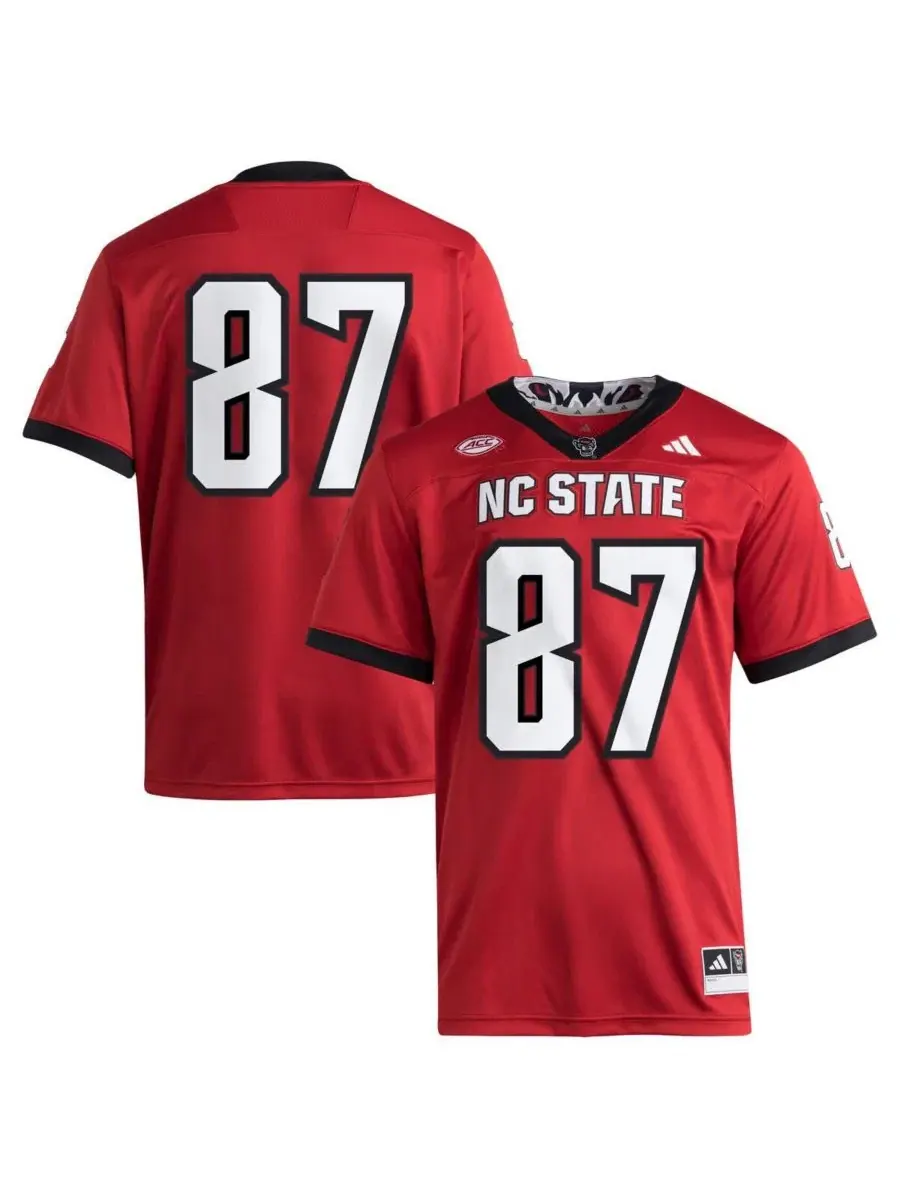 Футболка Adidas 87 Red NC State Wolfpack Premier Jersey