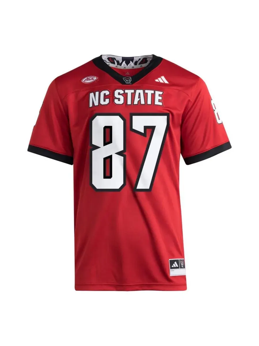 Футболка Adidas 87 Red NC State Wolfpack Premier Jersey — изображение 3 из 3, красный