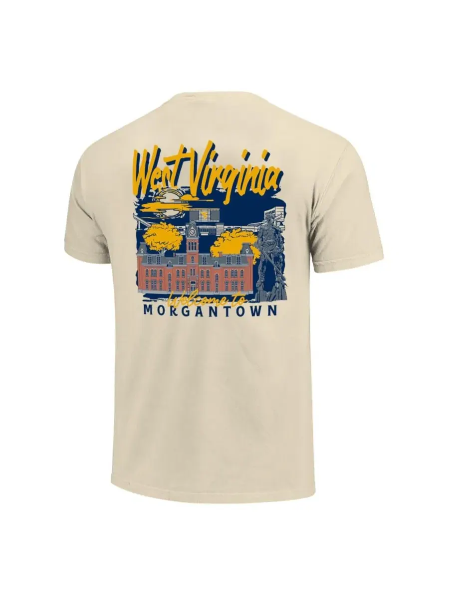 Футболка с длинным рукавом West Virginia Mountaineers Hand-Drawn Campus Stack Image One — изображение 2 из 3, прозрачный