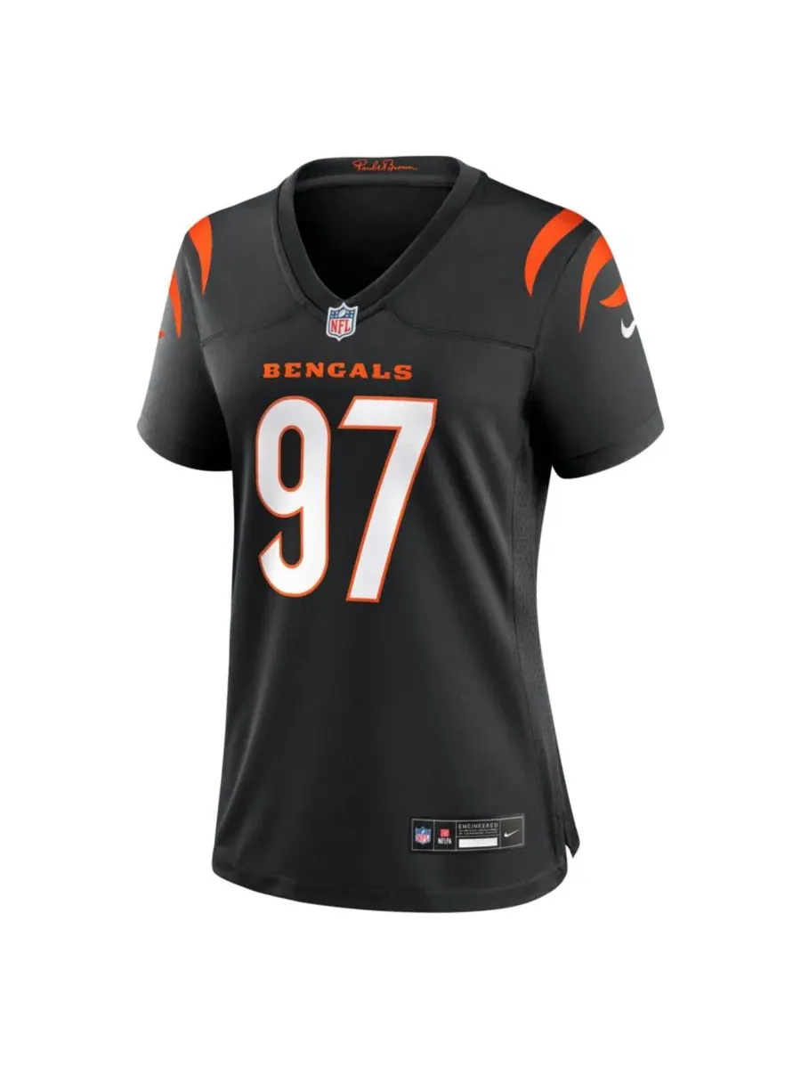 Игровая футболка Dexter Lawrence II Black Cincinnati Bengals Game Jersey Nike — изображение 2 из 5, черный