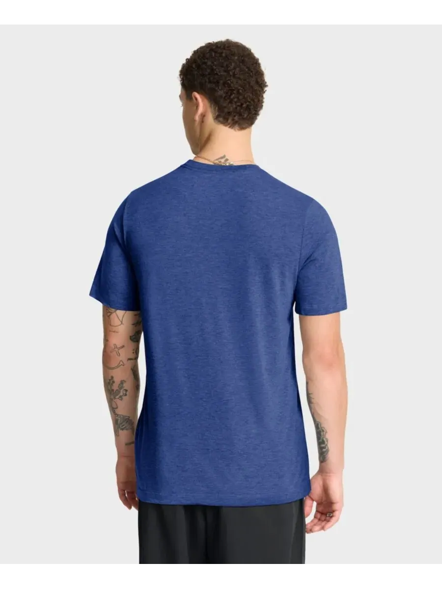 Футболка с коротким рукавом с принтом Stacked Tri-Blend Nike — изображение 4 из 5, синий