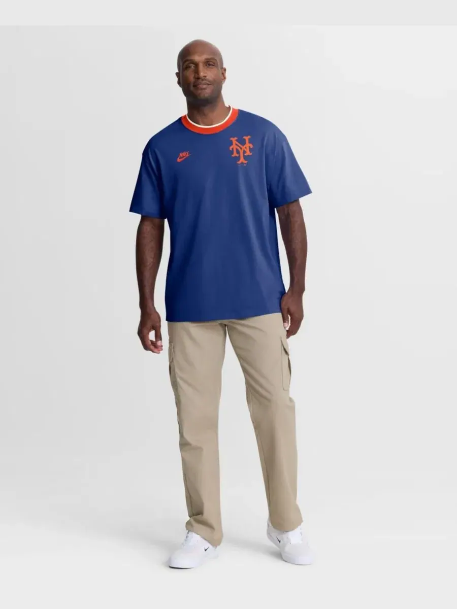 Футболка с длинным рукавом Cooperstown Collection Ringer Nike — изображение 4 из 5, королевский