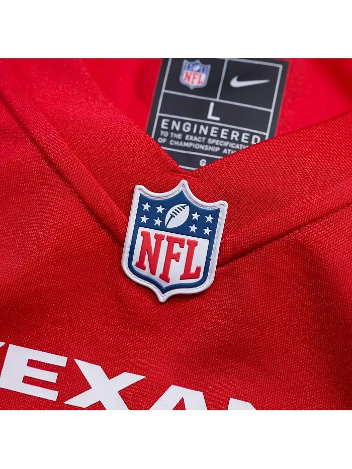 Мужская альтернативная игровая футболка Nico Collins красного цвета Houston Texans Nike — изображение 5 из 5