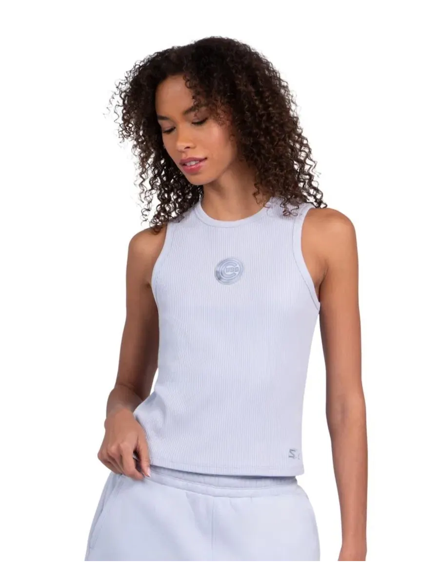 Женская майка-топ с ребристой текстурой Chicago Cubs Pastels Ribbed Tank Top Starter
