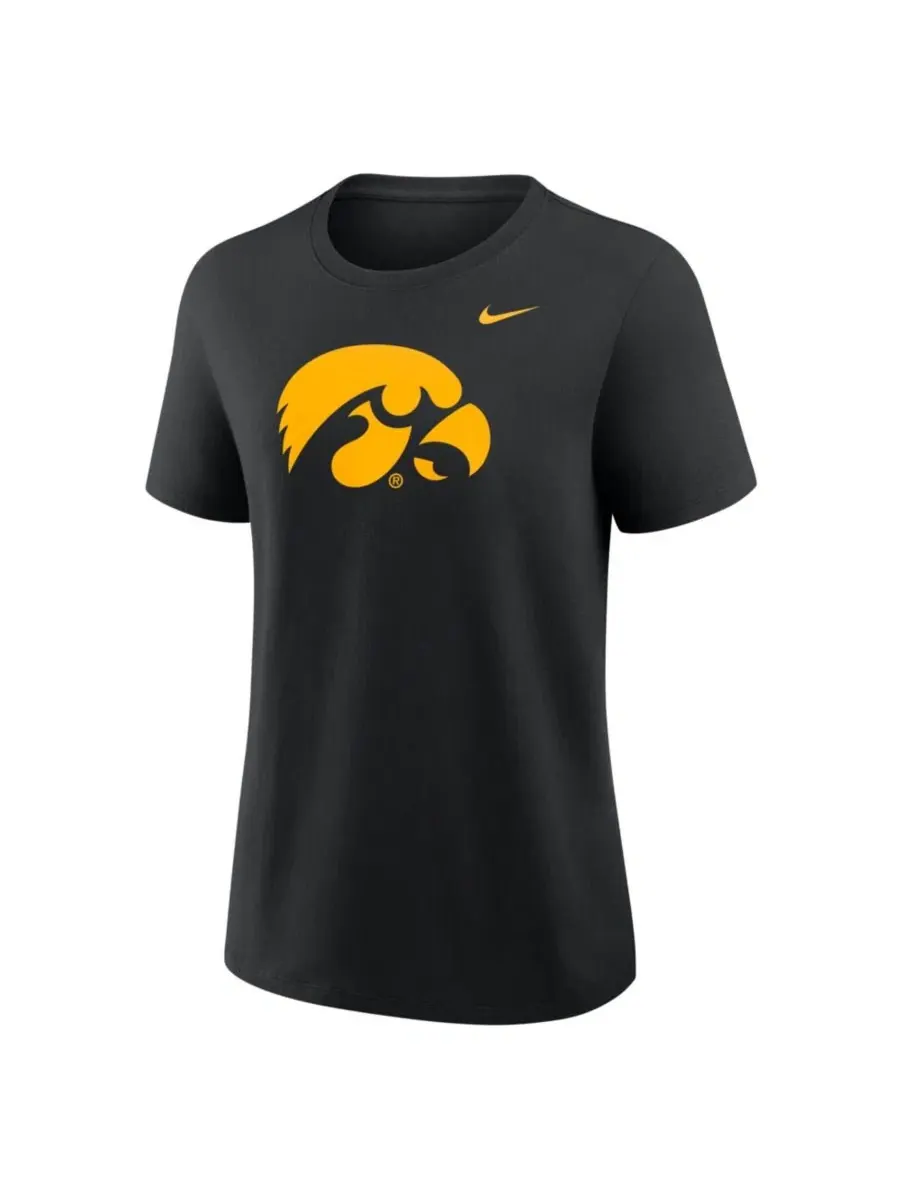 Футболка с принтом Primary Logo Iowa Hawkeyes Nike — изображение 2 из 3, черный