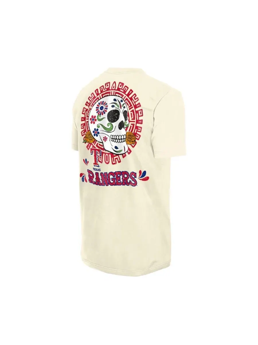 Футболка с принтом Texas Rangers Sugar Skull New Era — изображение 2 из 4, прозрачный