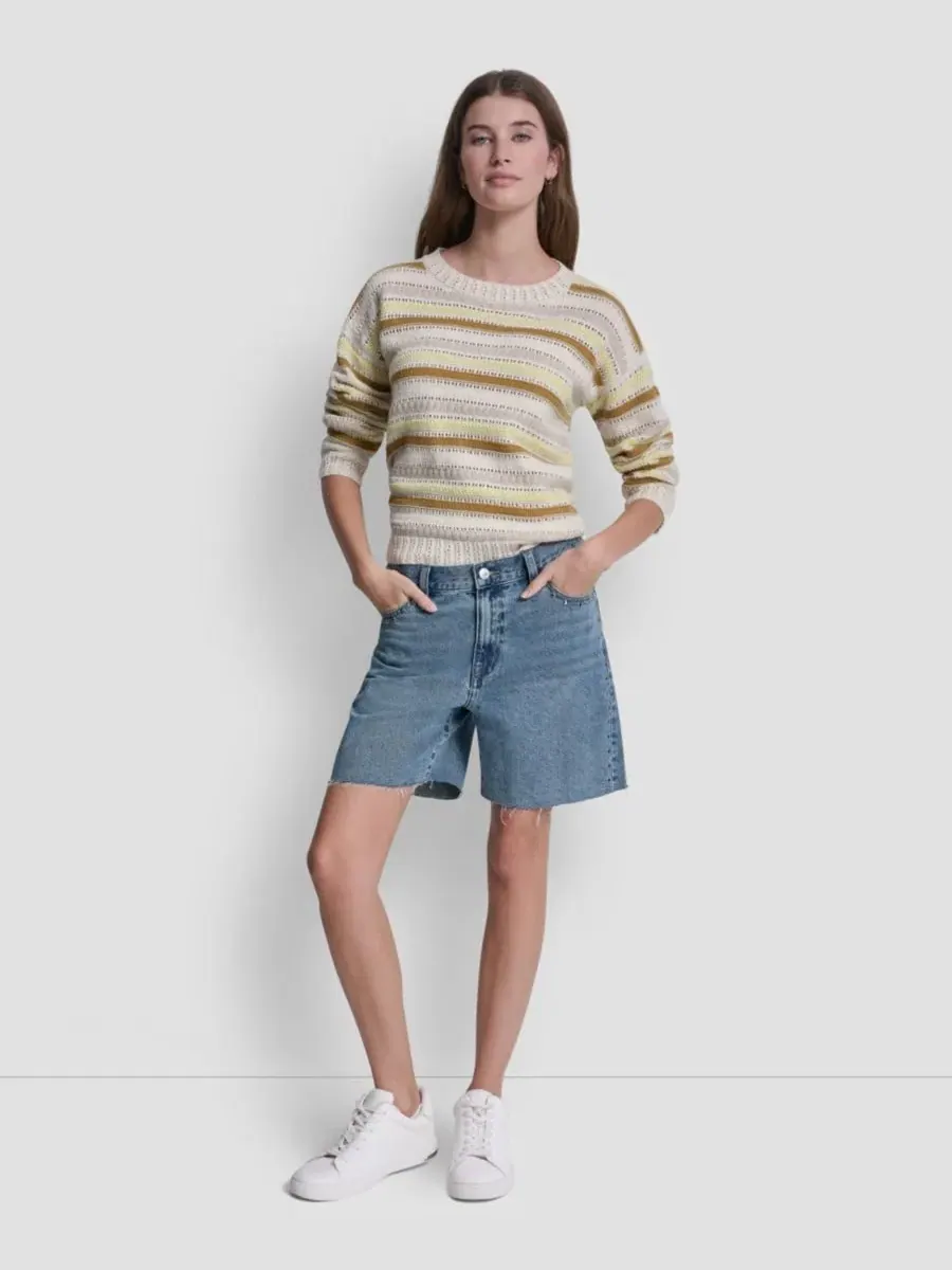 Шорты с завышенной талией Mid-Rise Relaxed DKNY Jeans, Cedar Street — изображение 2 из 5