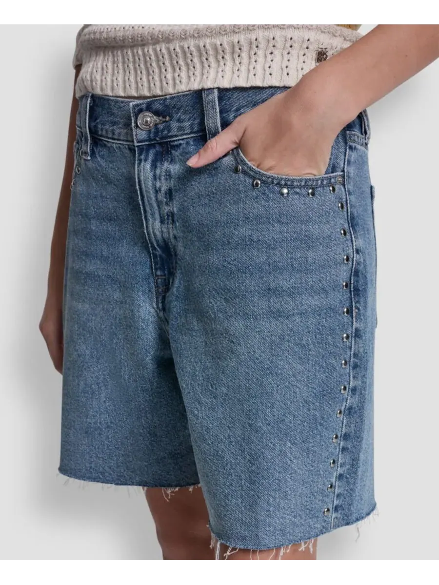 Шорты с завышенной талией Mid-Rise Relaxed DKNY Jeans, Cedar Street — изображение 4 из 5