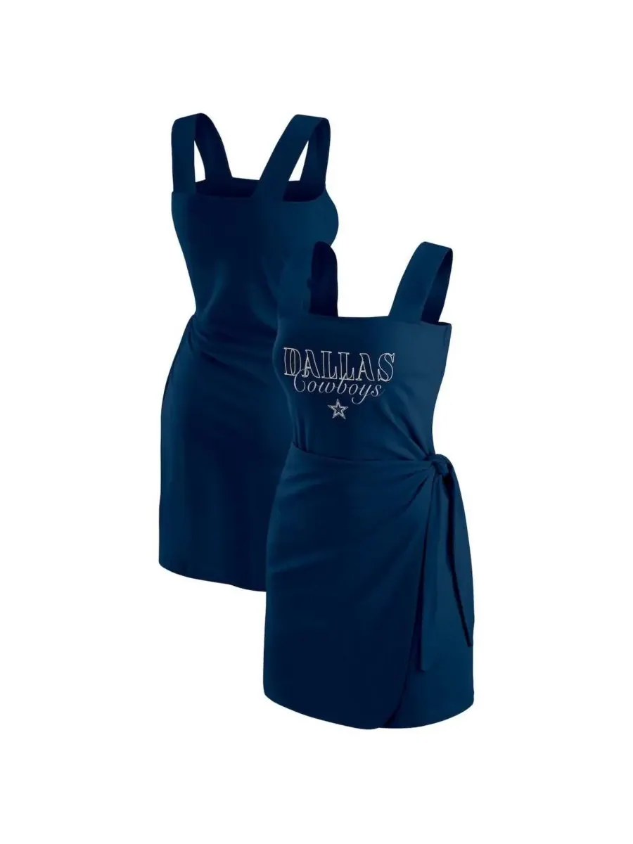 WEAR by Erin Andrews Женское темно-синее платье-халат с символикой команды Dallas Cowboys