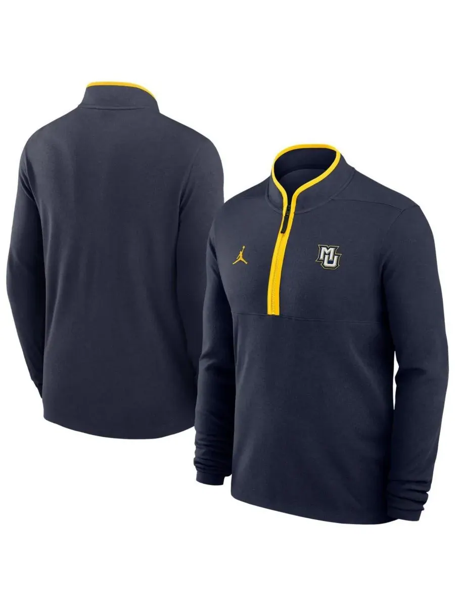 Jordan Мужская синяя толстовка Marquette Golden Eagles Victory Dri-FIT с застежкой-молнией до