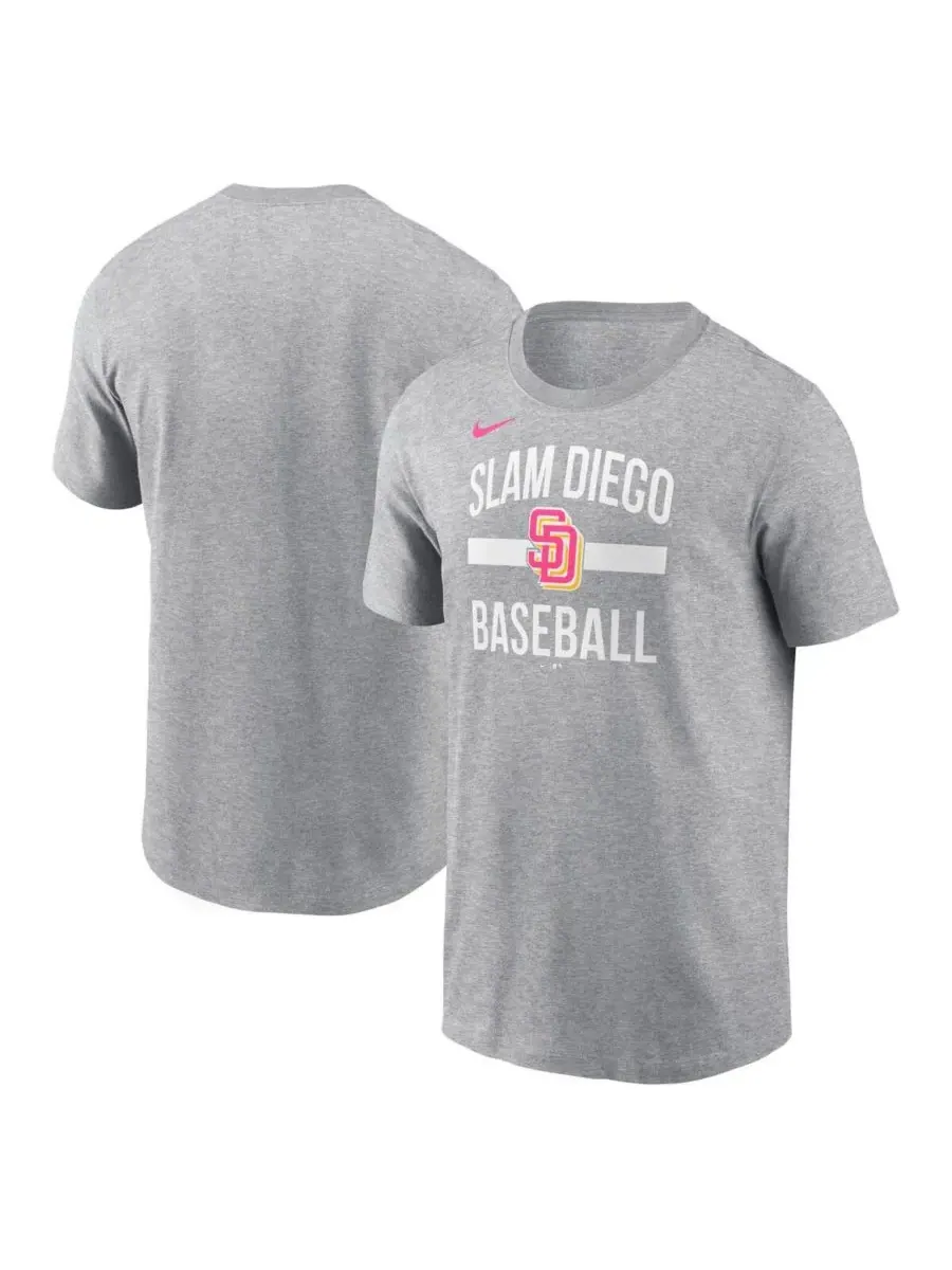 Nike Мужская футболка серого цвета с надписью San Diego Padres City Connect Arched Team Phrase