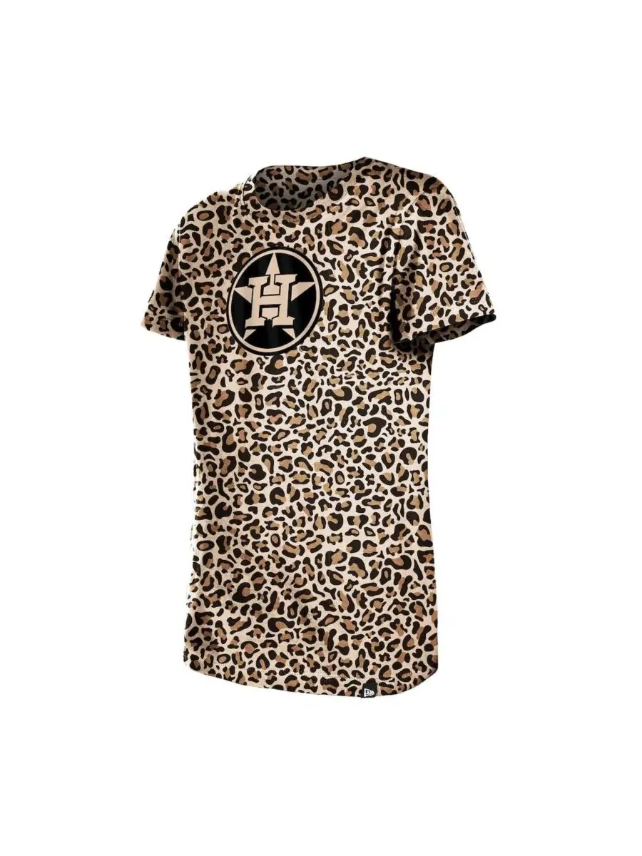 Футболка с принтом Leopard New Era — изображение 2 из 4, коричневый