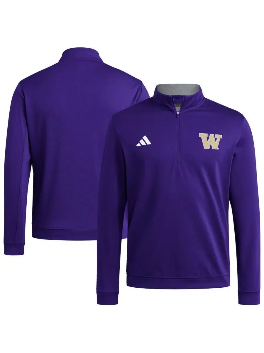 Adidas Мужская фиолетовая толстовка Washington Huskies Elevated Tri-Blend с застежкой-молнией до