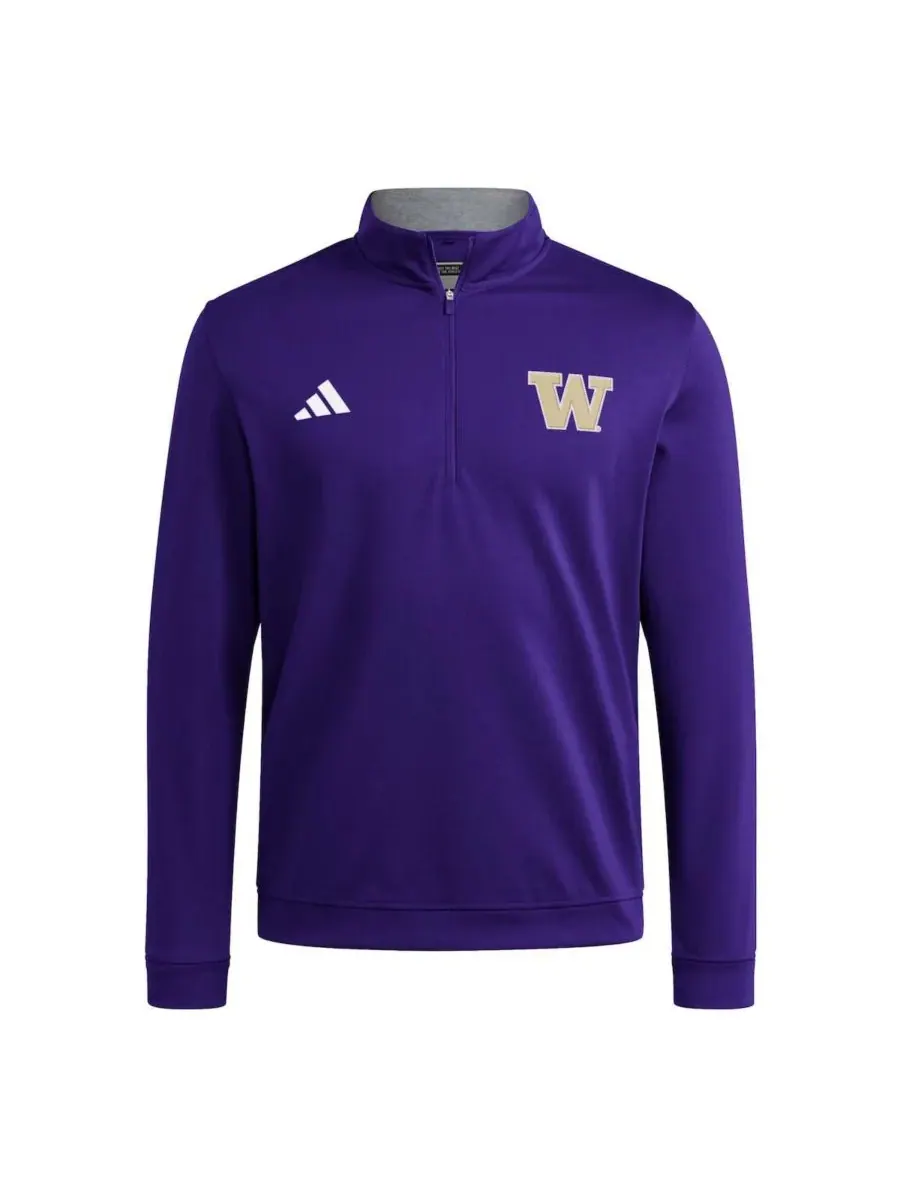 Adidas Мужская фиолетовая толстовка Washington Huskies Elevated Tri-Blend с застежкой-молнией до — изображение 2 из 3