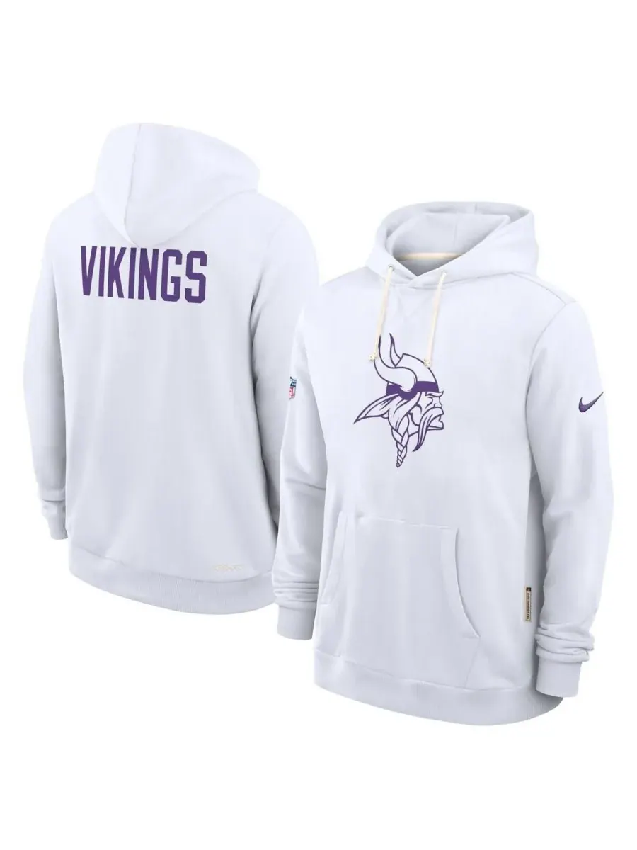 Nike Мужская белая толстовка с капюшоном Minnesota Vikings Sideline Alt 2 Tight Coverage
