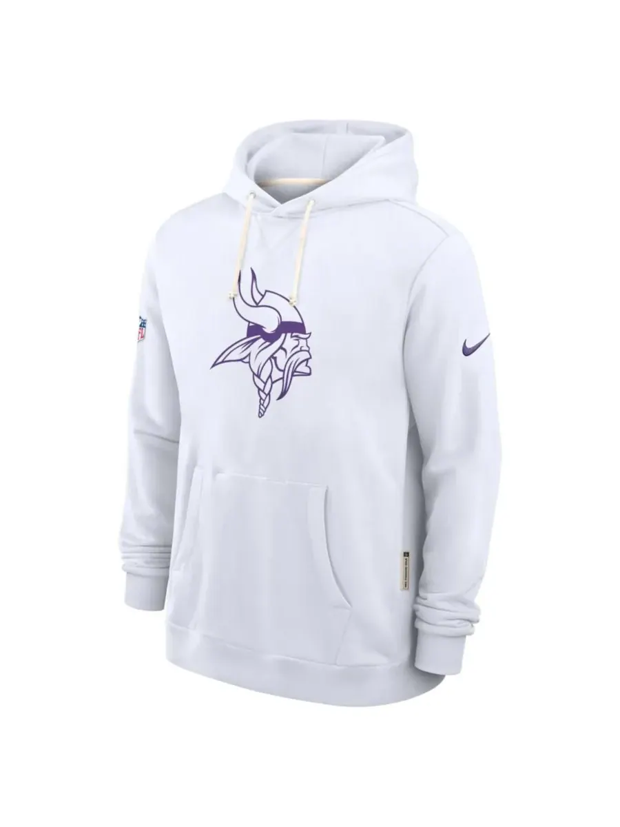 Nike Мужская белая толстовка с капюшоном Minnesota Vikings Sideline Alt 2 Tight Coverage — изображение 2 из 2, белый