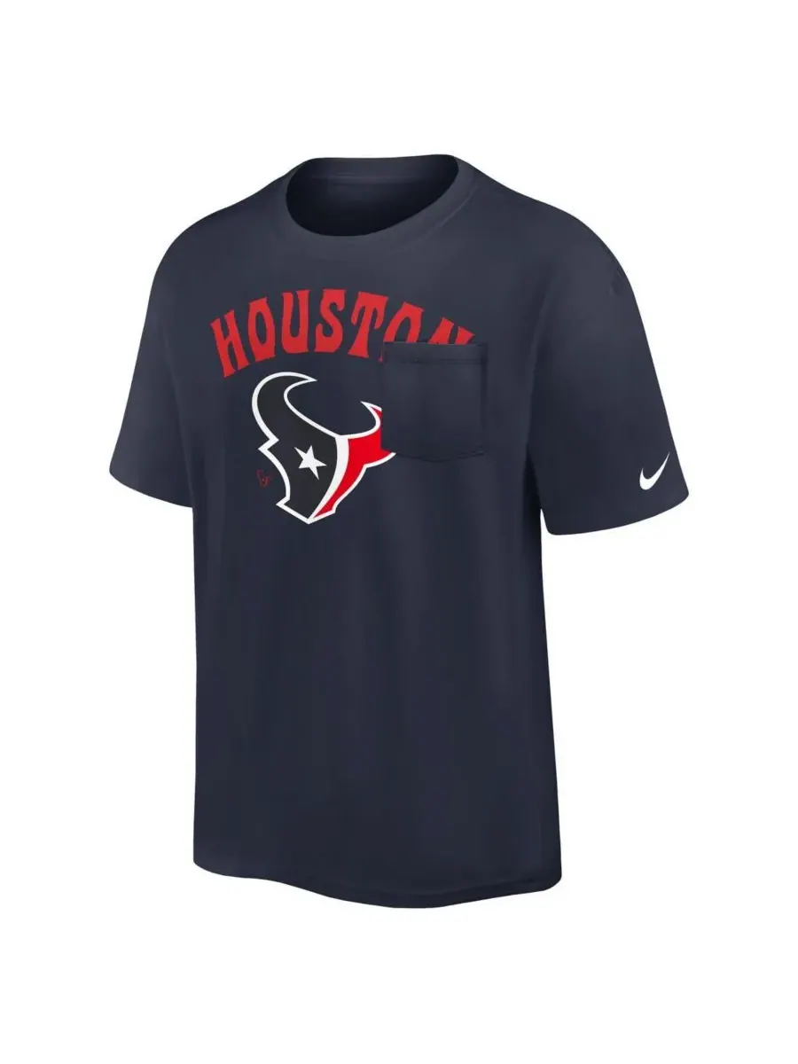 Nike Мужская темно-синяя футболка Houston Texans Rewind Heavy Max 90 с карманом — изображение 2 из 3, темно-синий