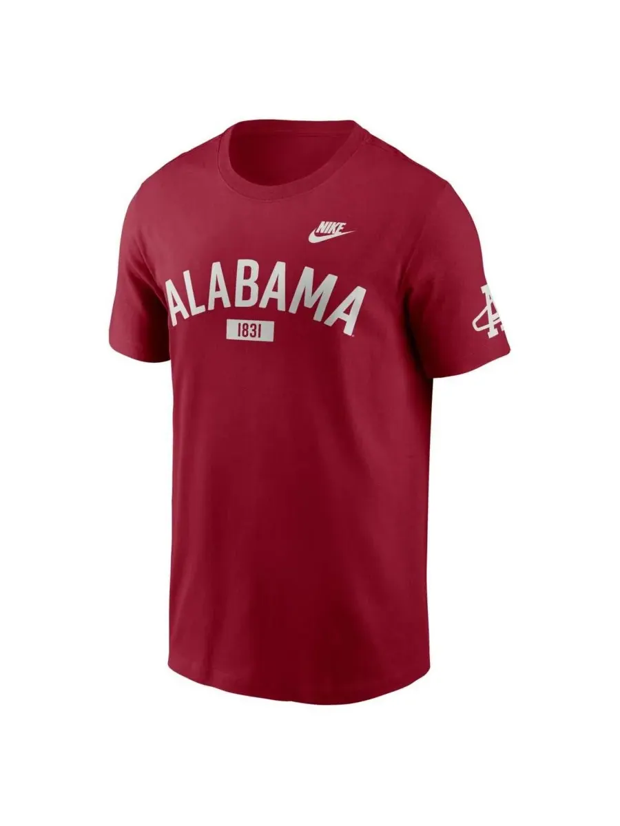 Nike Мужская футболка Crimson Alabama Crimson Tide Legacy Arch — изображение 4 из 5, красный